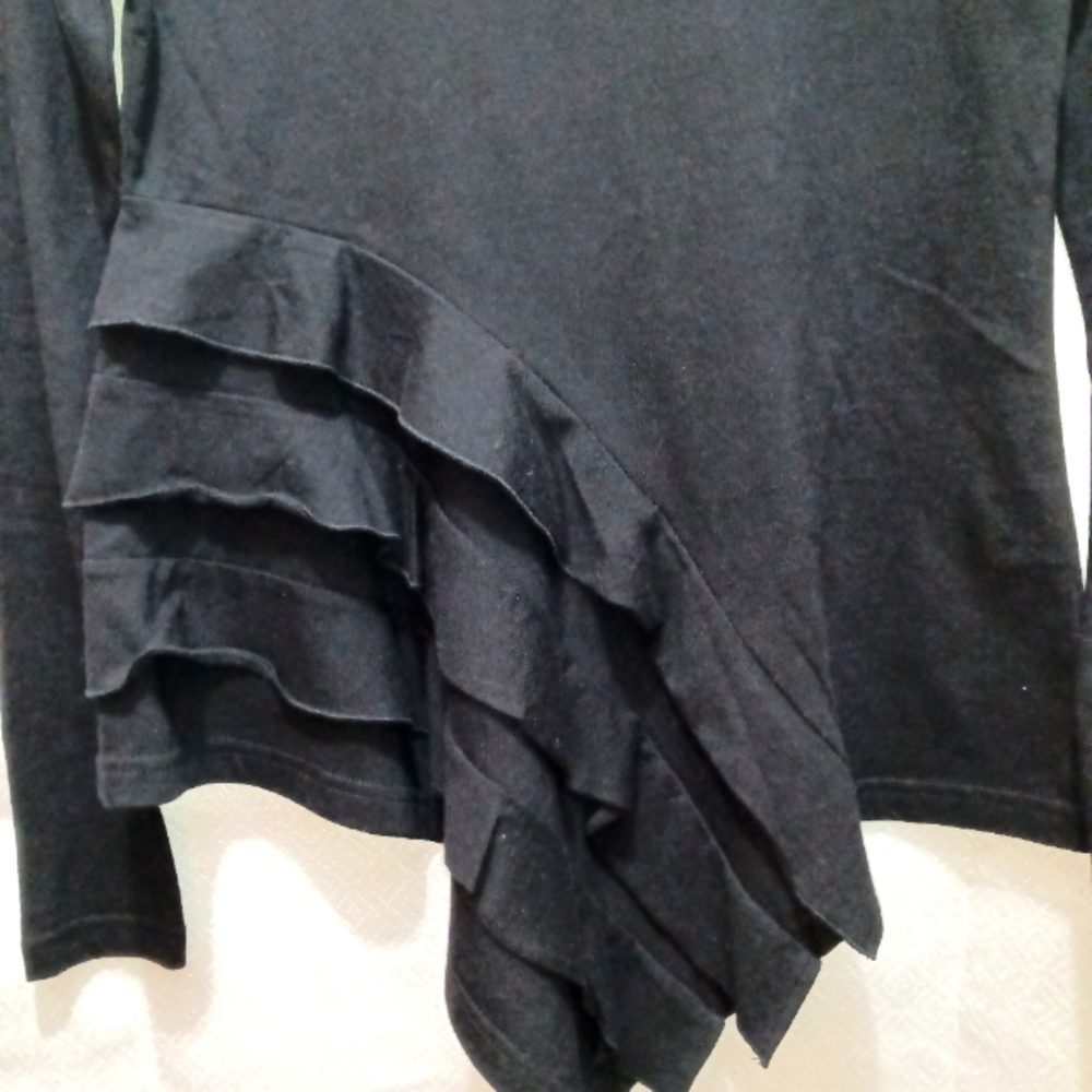 Marienbad black fancy hem long sleeve size xs